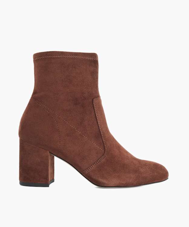 Ollisa Brown - Suede Heeled Ankle Boots