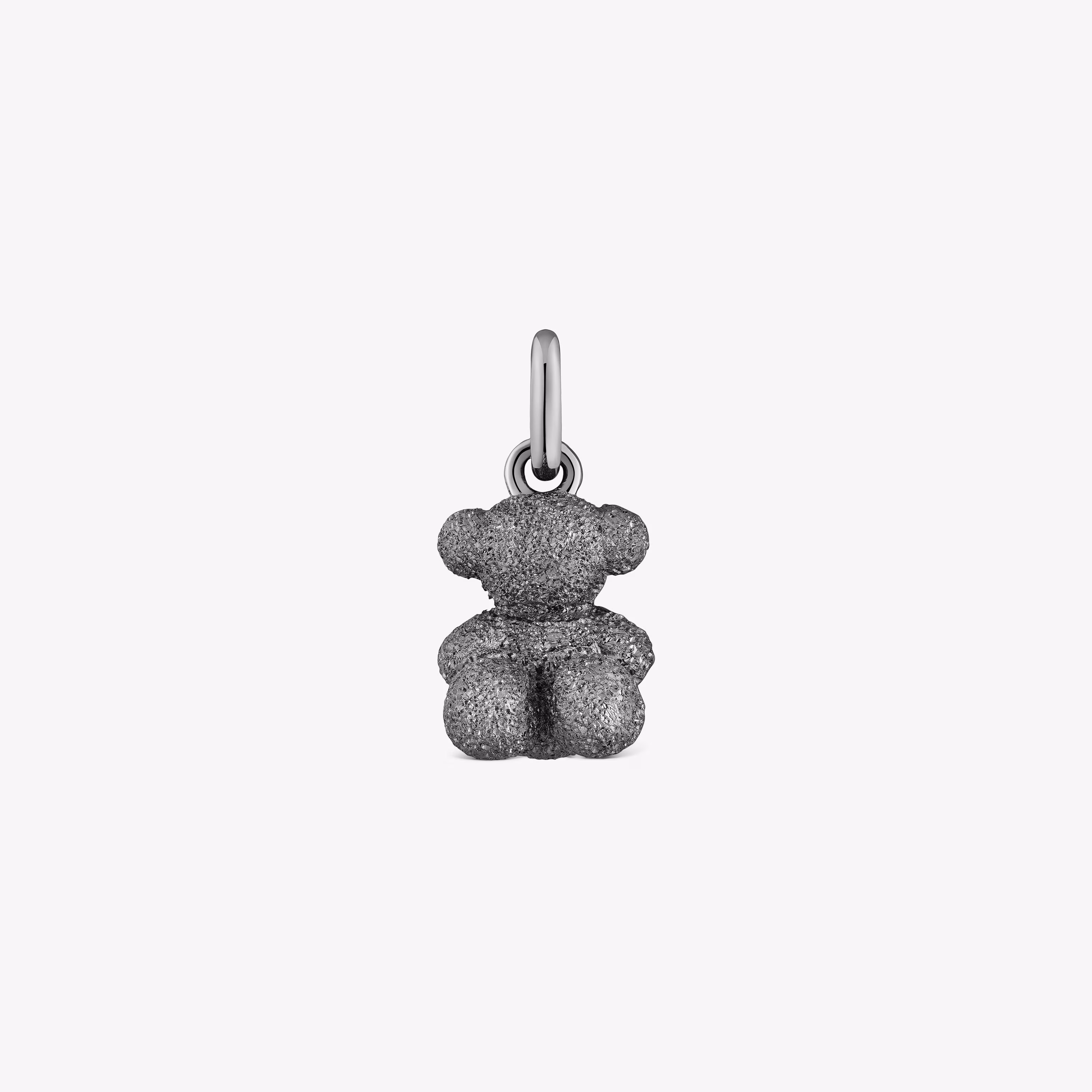 Colgante oso de plata dark silver diamantada Bold Bear