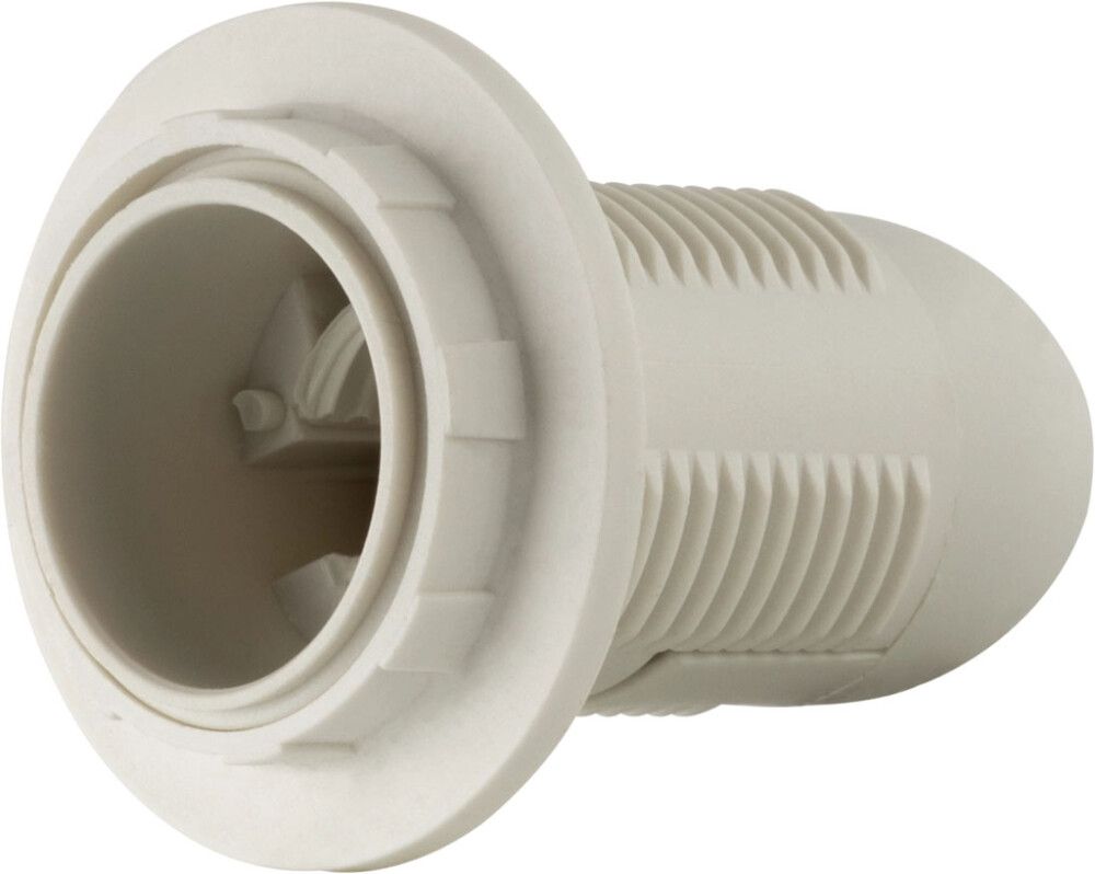 LAMPEHOLDER REV E14 HVIT MED RING
