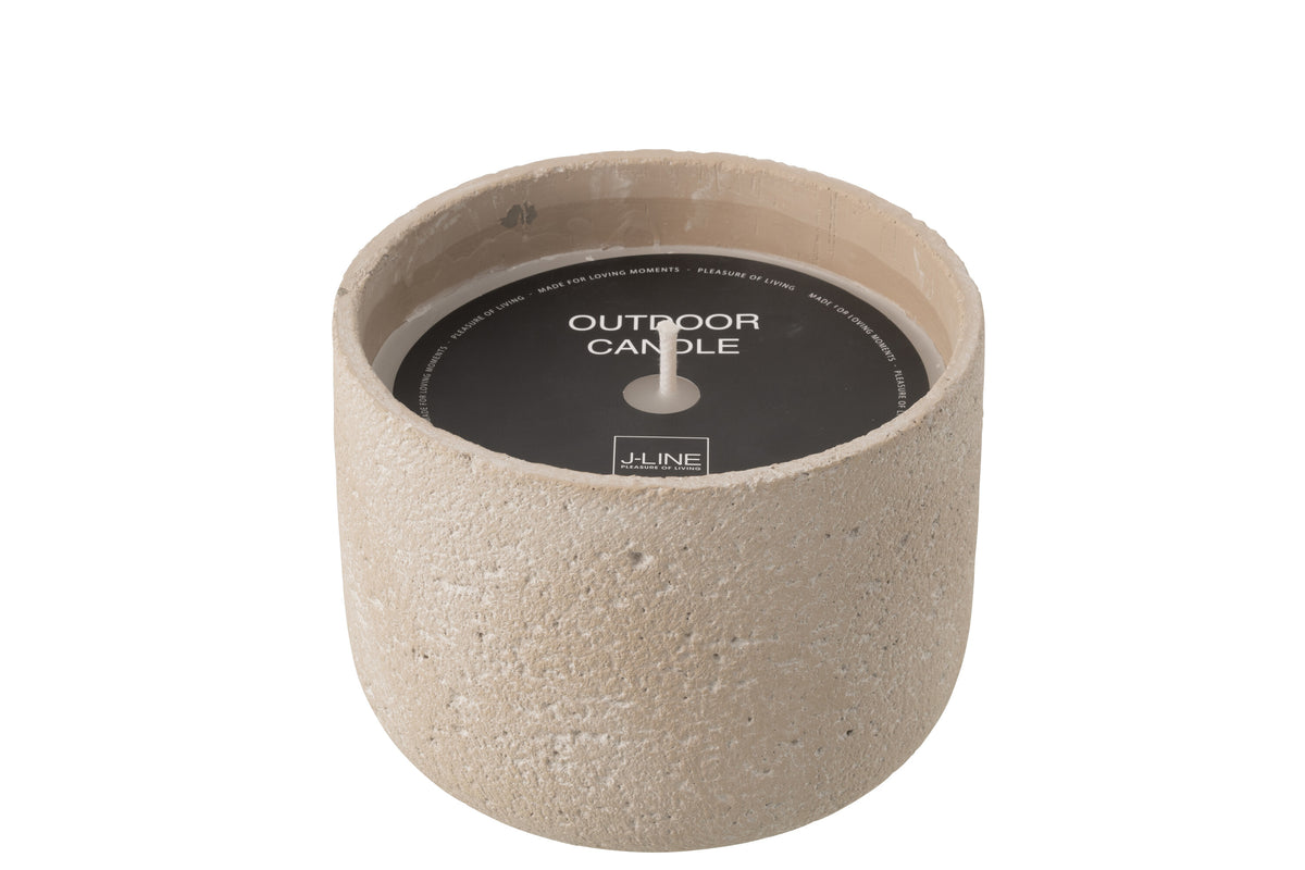 J-Line buitenkaars Rond - lichtbeige - large - 47U