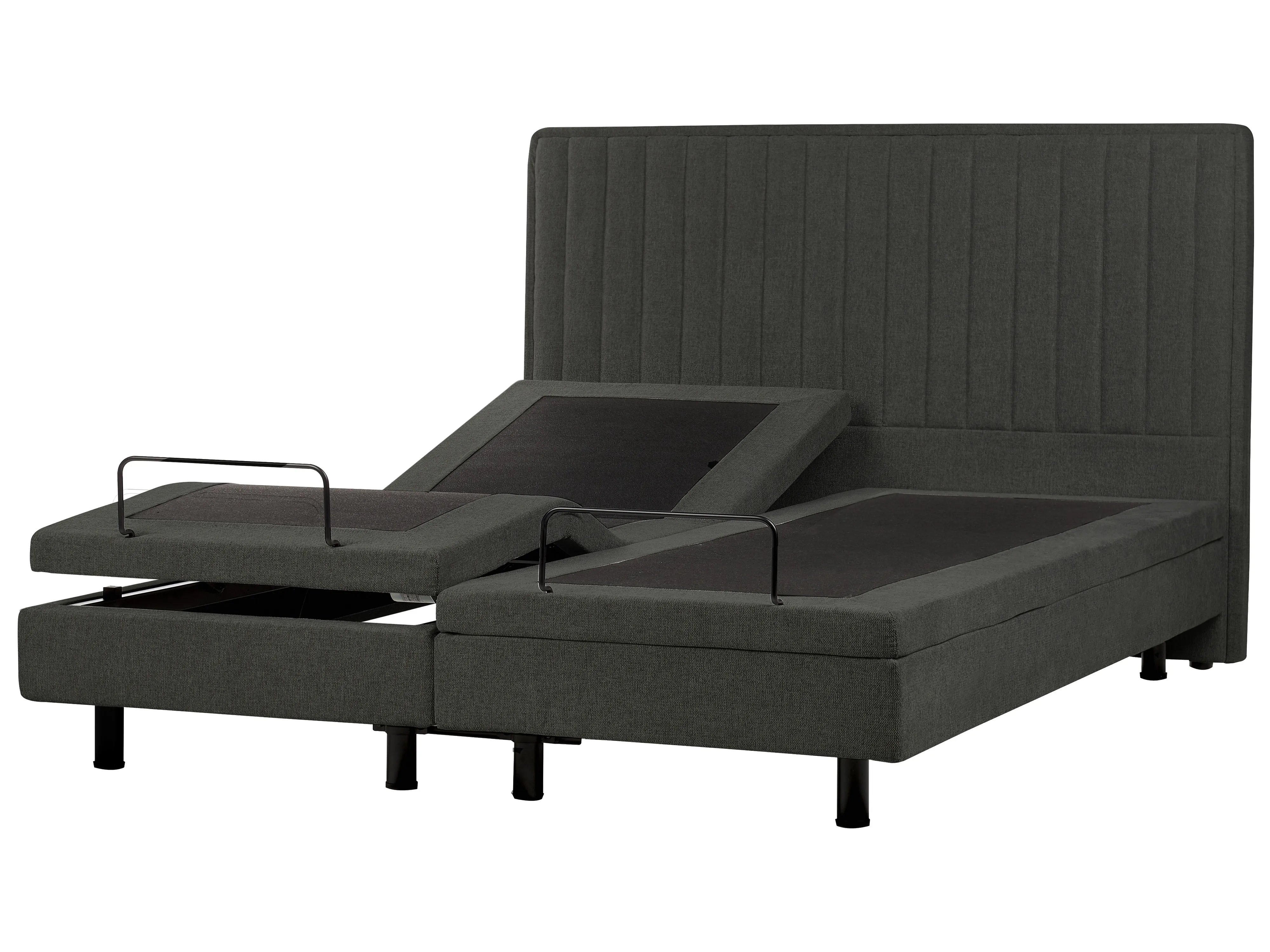 Adjustable Bed Fabric CASTELLAN 180 x 200 cm (EU Super King) Dark Grey