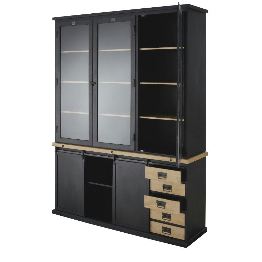 Kansas - Vaisselier 5 portes et 10 tiroirs