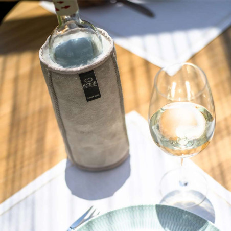 Rafraichisseur pour vin en suède Beige - Kywie