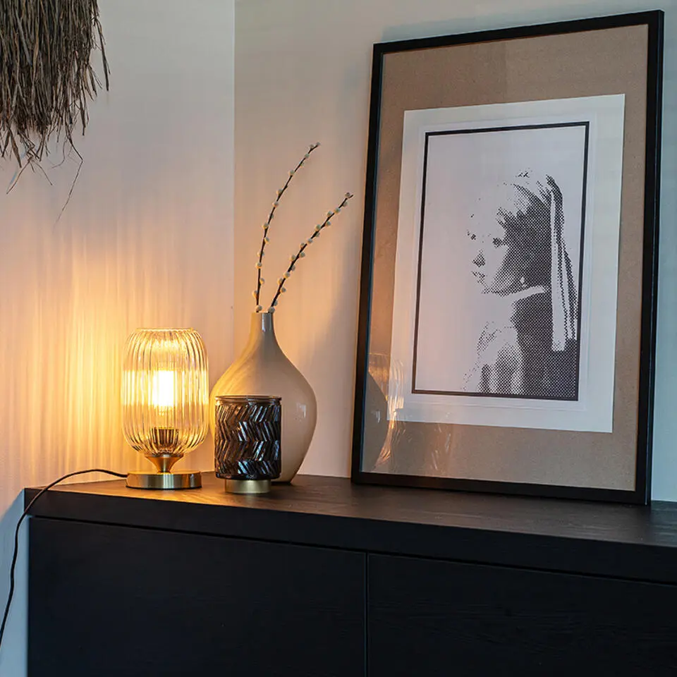 Qazqa up? en downlight lamp banci goudkleurig e27