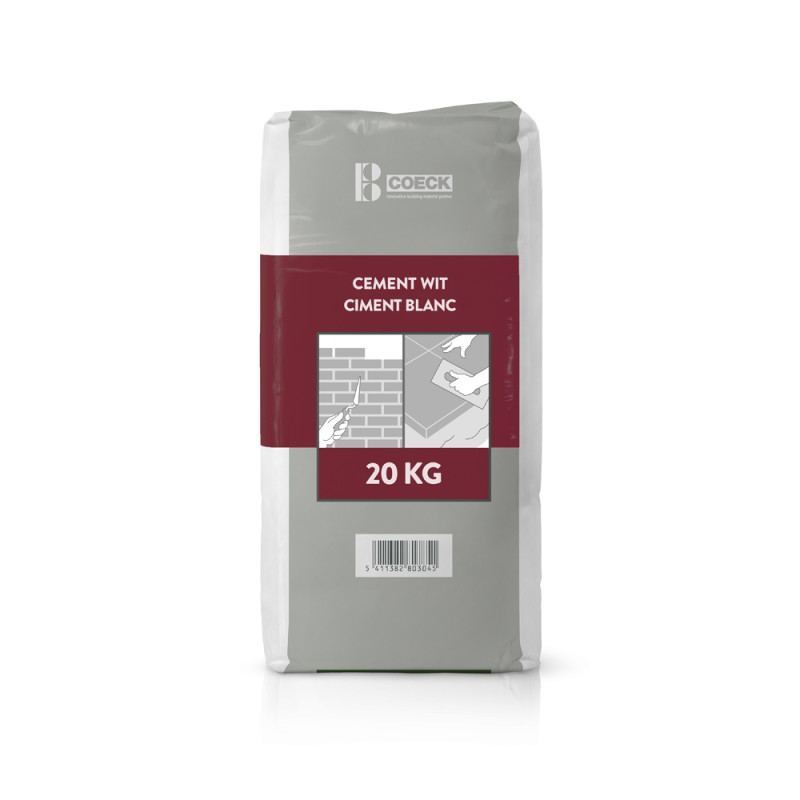 Palette 24 sacs Ciment blanc 20 kg