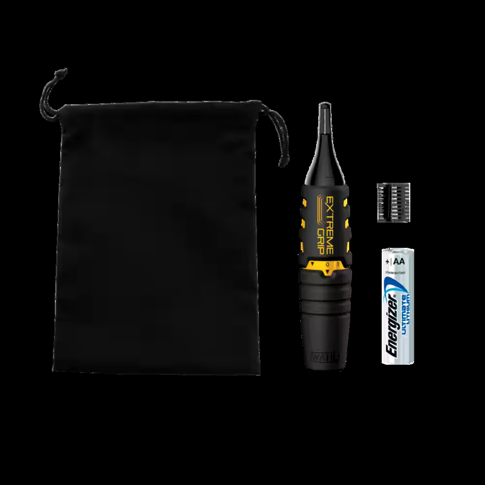 Wahl 5539 Lithium Battery Extreme Grip Cordless Ear, Nose & Eyebrow Trimmer with Guide Comb, 5-pc