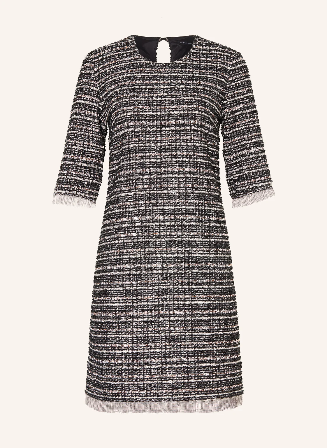 Ana Alcazar Bouclé-Kleid mit Schmuckperlen