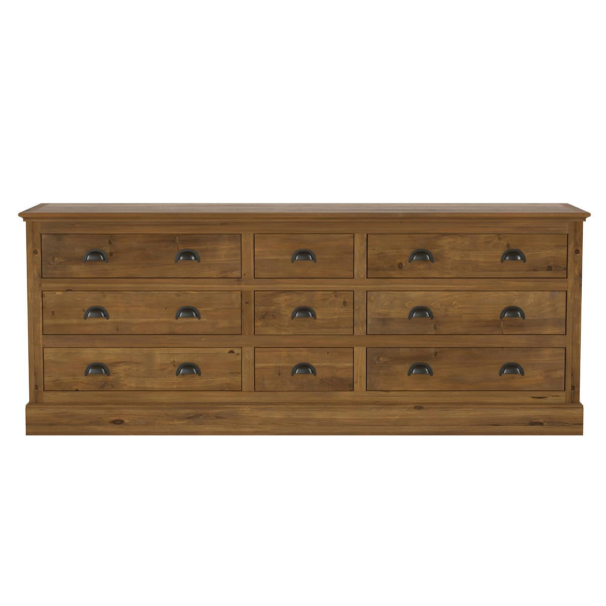 TOBIAS - Buffet 9 tiroirs en bois de cèdre recyclé