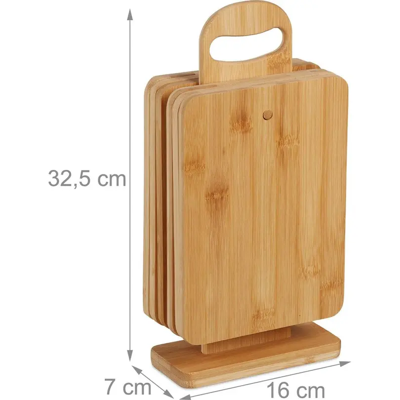Frühstücksbrett 6er-Set Natur