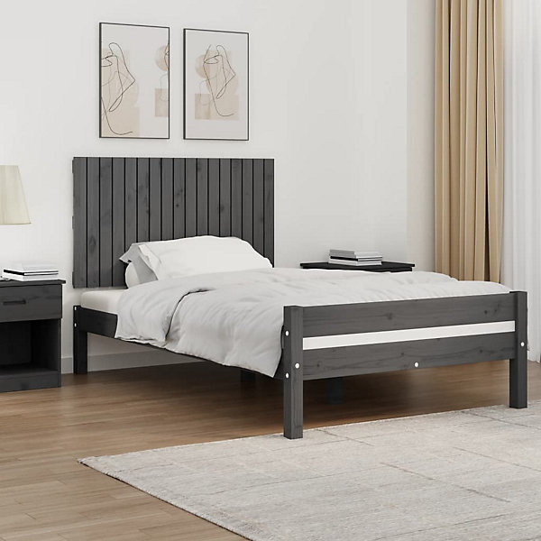 824825 vidaXL Tête de lit murale Gris 108x3x60 cm Bois massif de pin