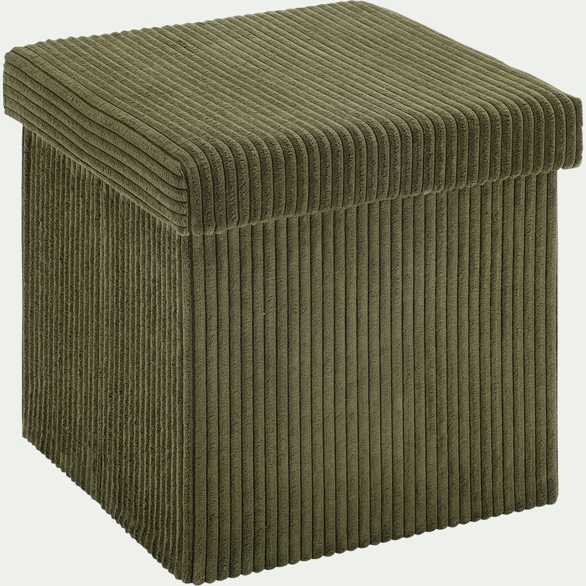 BAO - Pouf en tissu avec coffre de rangement H38 - vert