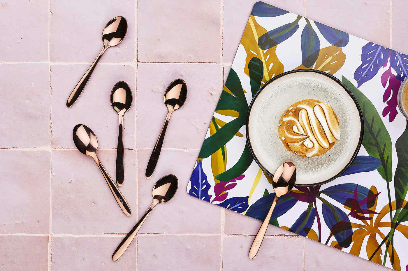 NUDE - Lot de 6 petites cuillères en inox cuivre