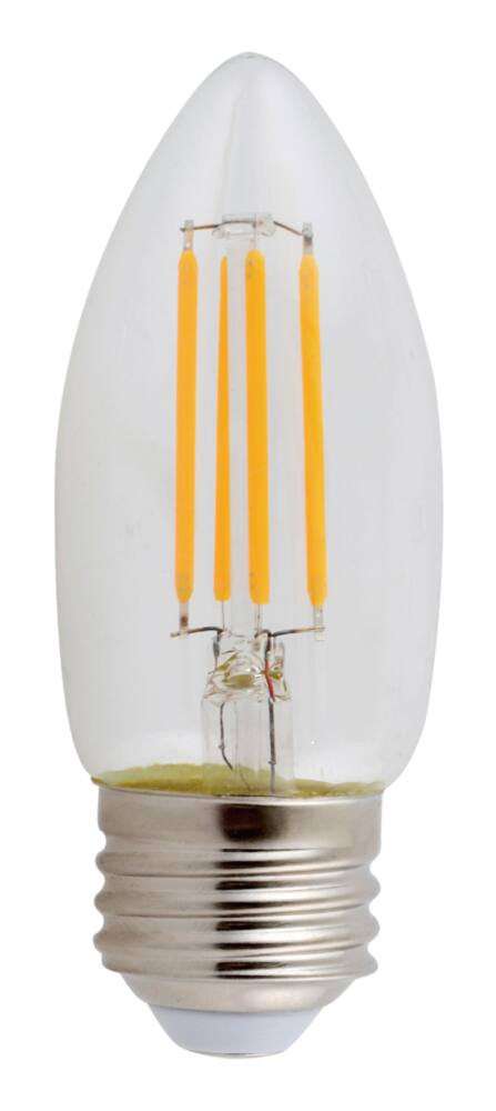 NOMA Designer Series B10 E26 Base Dimmable LED Filament Light Bulbs, Warm White, 60W, 2-pk