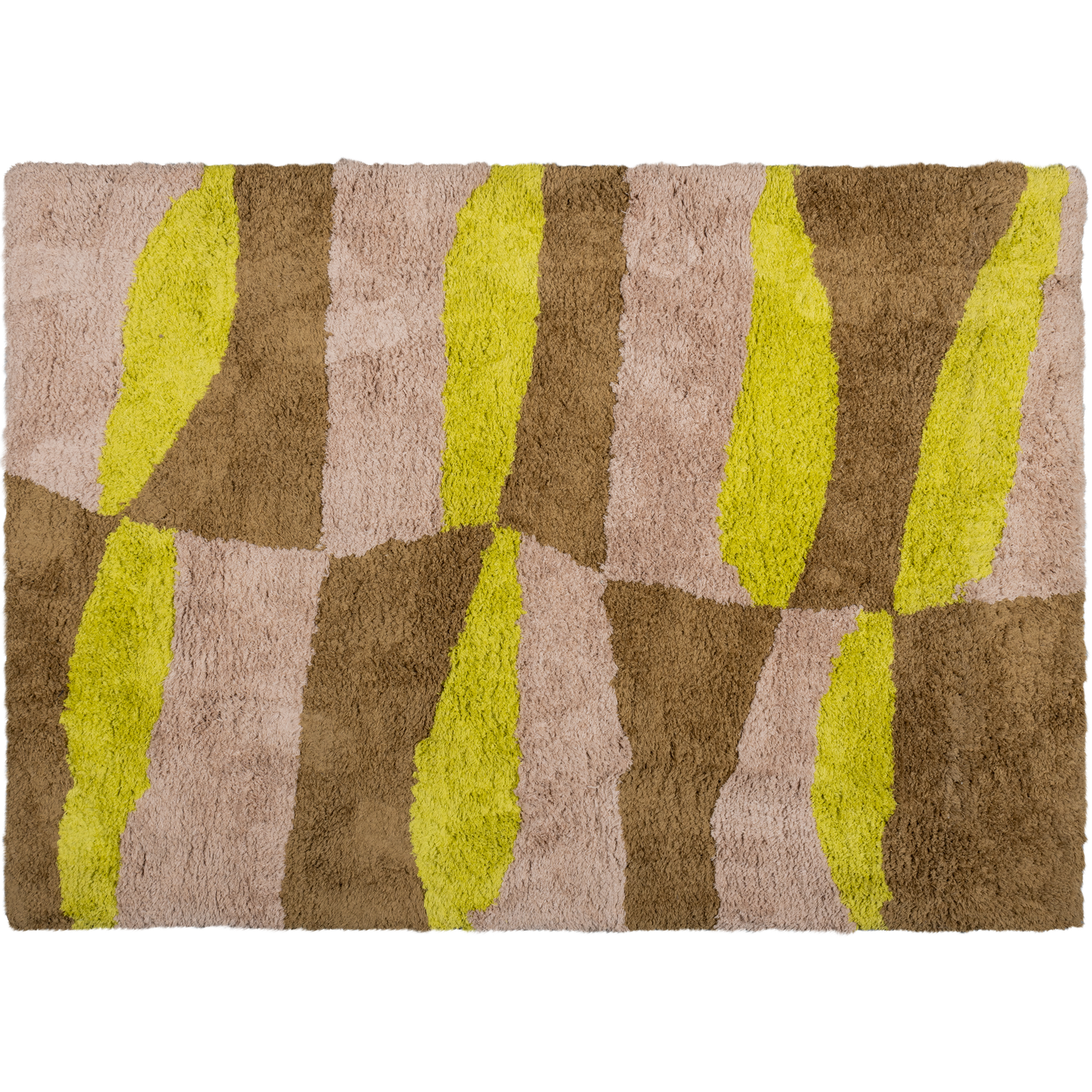 WOOOD vloerkleed grafisch dessin Musa - Naturel/Geel - 170x240 cm