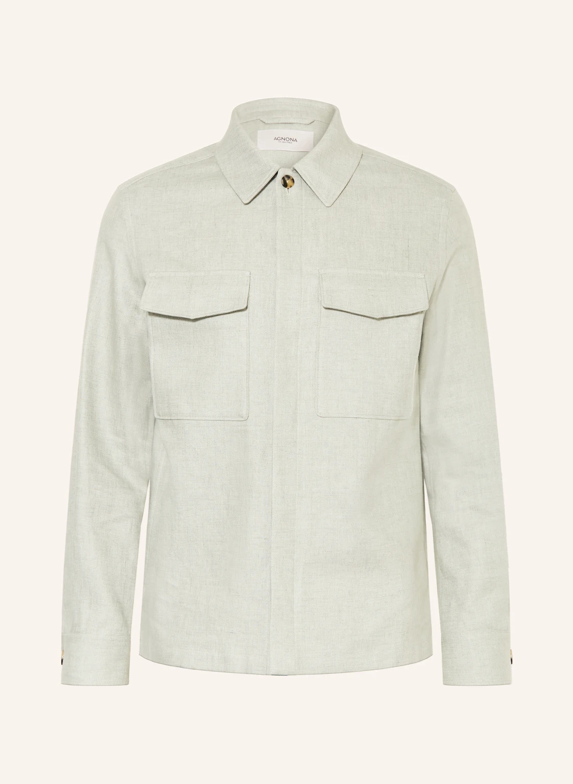 AGNONA Overjacket aus Leinen in Jeansoptik