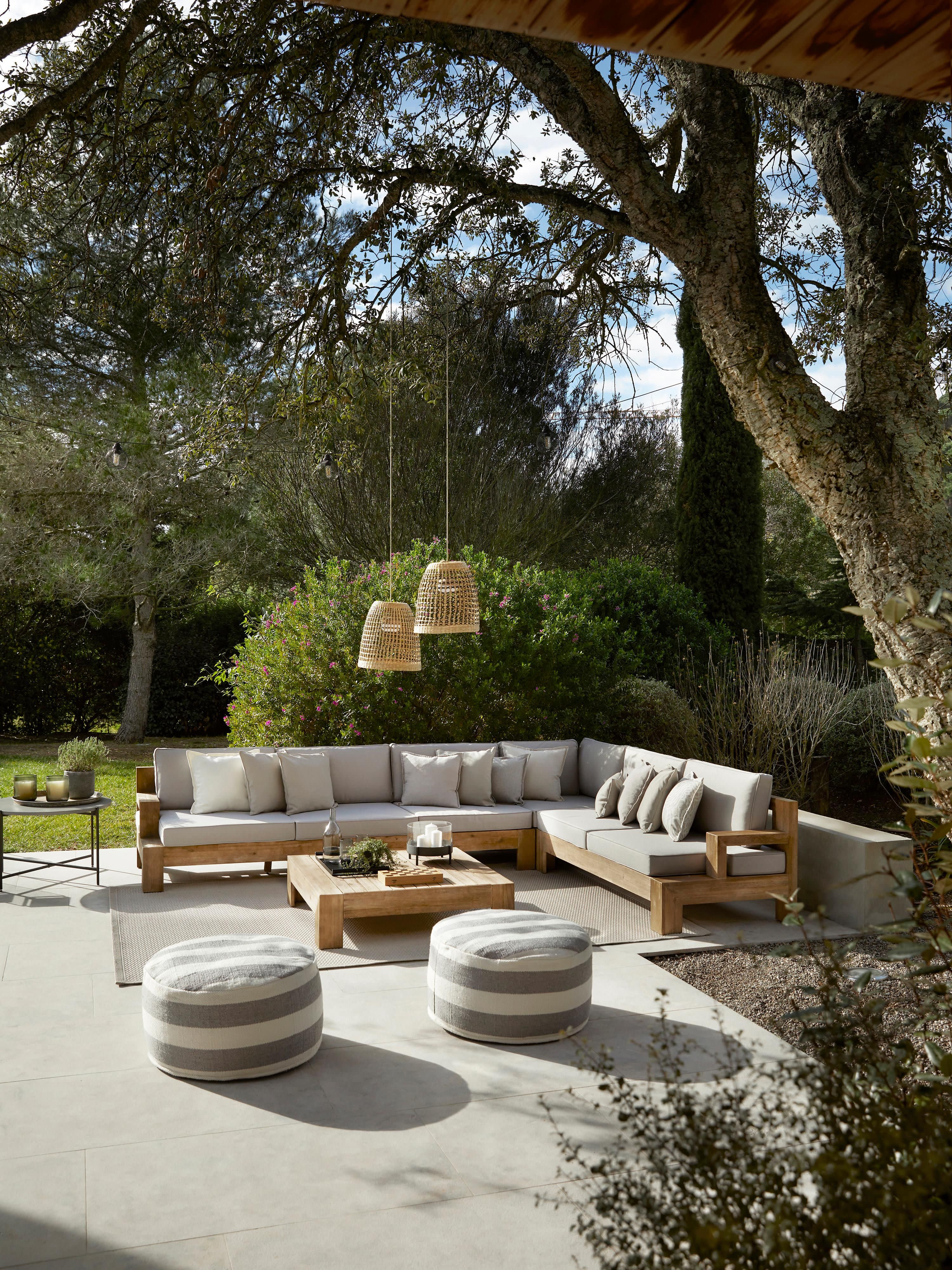 Modulares Garten-Lounge-Set Joshua aus Akazienholz, 4er-Set