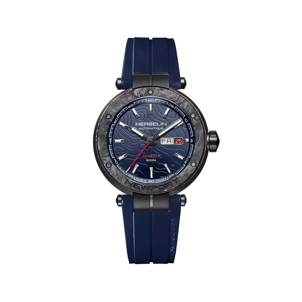 NEWPORT – CARBONE TITANE AUTOMATIQUE – BLEU