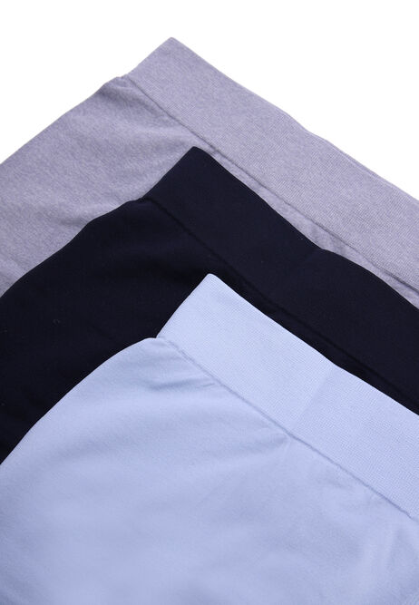 Mens 3pk Blue Seamfree Trunks