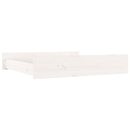 NNEVL Bed Drawers 2 pcs White Solid Wood Pine