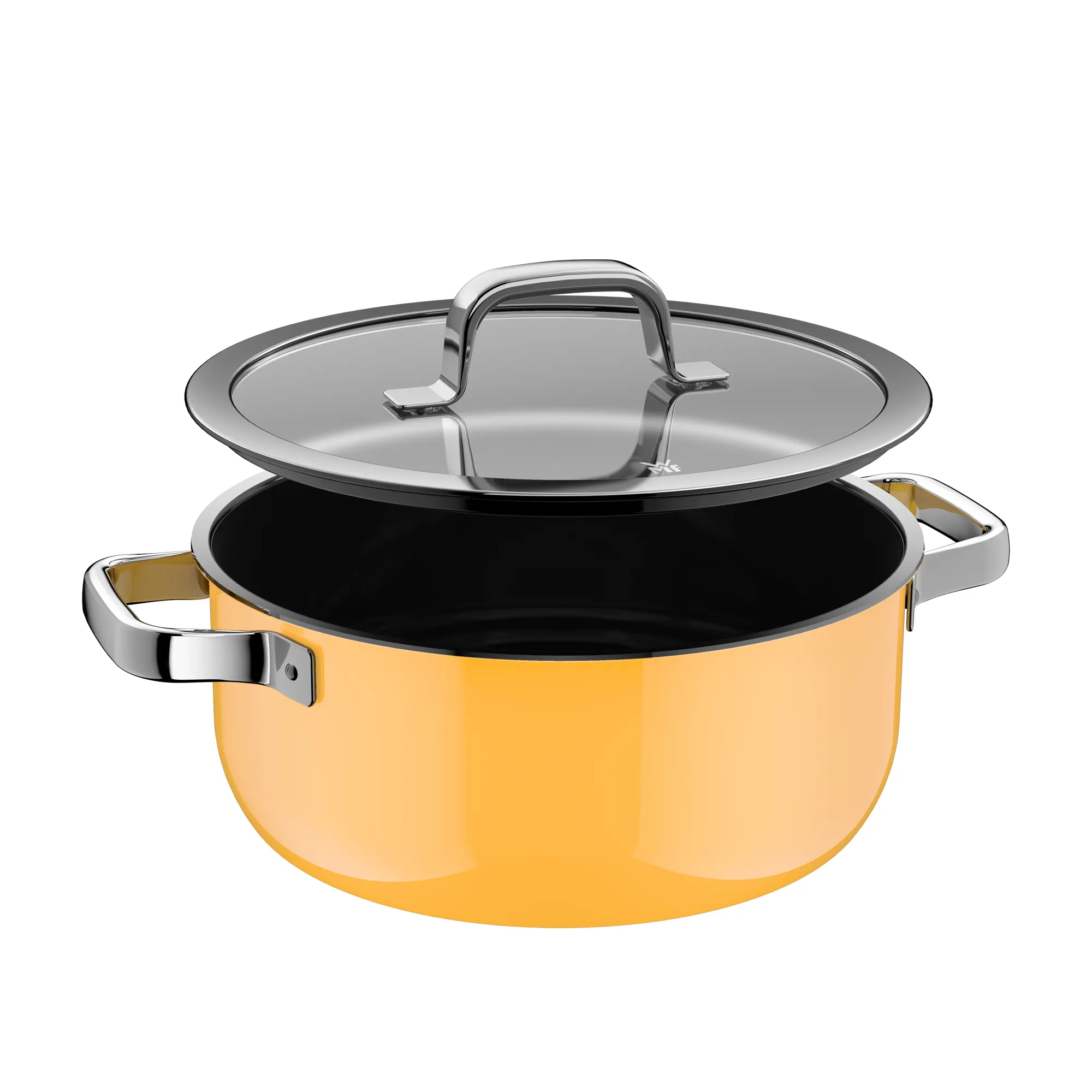 Fusiontec Mineral Pro, Braising Pan With Lid, 24 cm, Mango Yellow