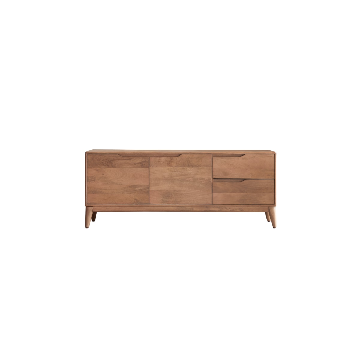 Tikamoon Tv-meubel van massief mangohout 140 cm - Donkerbruin