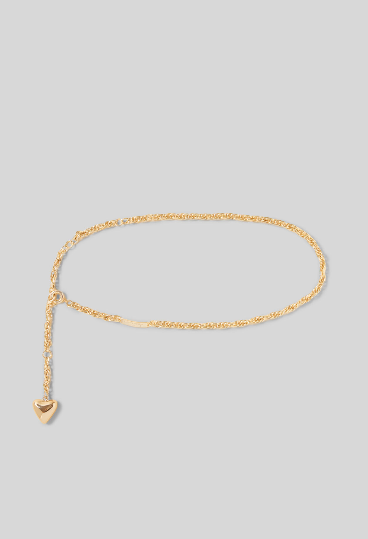 Ceinture cha&icirc;ne torsadée coeur