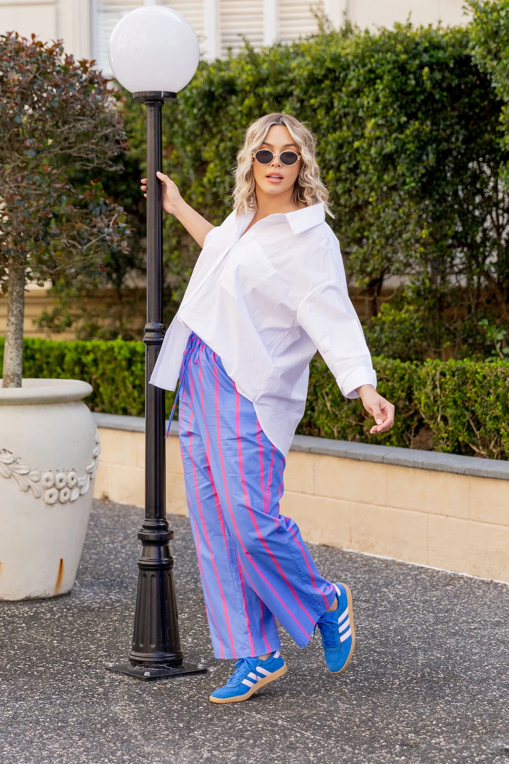 Jaimie Pants in Disco Stripes Blue