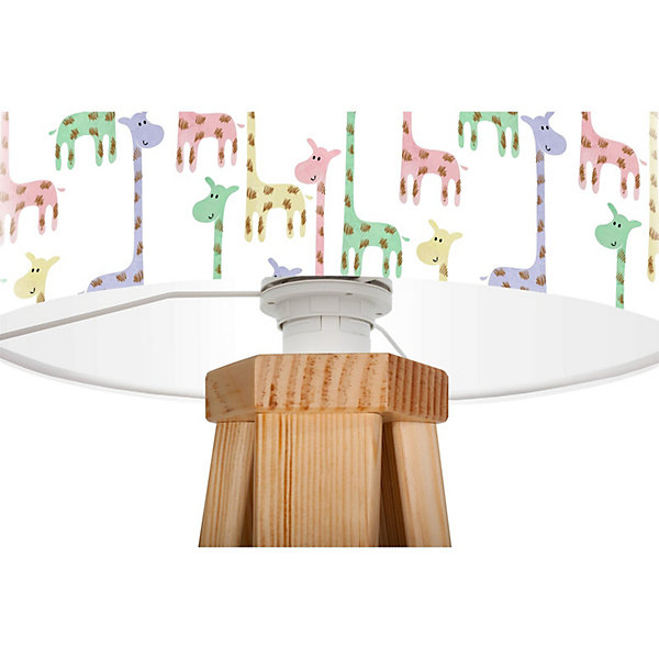 Lampe de chevet kids foto-079 30 x 30 x 45 cm Bois clair, blanc
