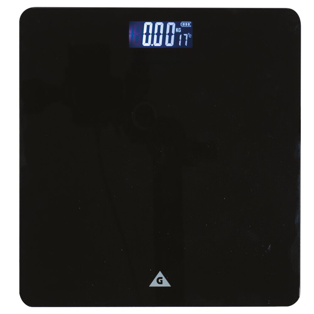 Pèse-personne carré verre noir max.180kg