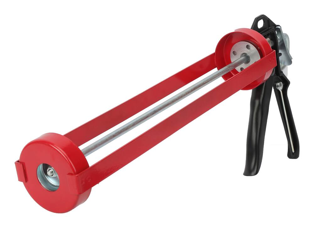 Metal Skeletal Frame Caulking Applicator Gun with Comfort Grip, Seal Punch & Ladder Hook