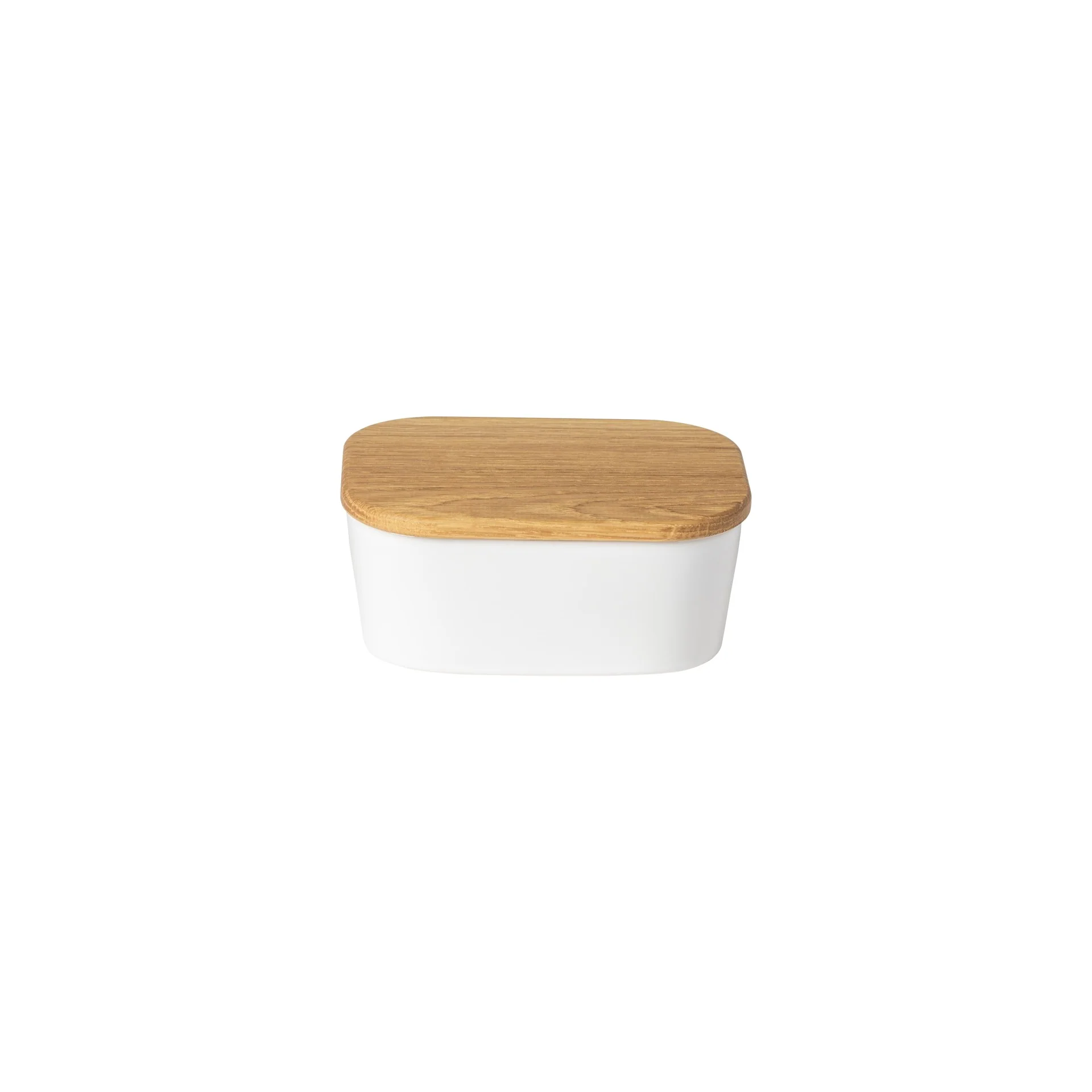 Gift Rectangular Butter Dish with Oak Wood Lid Ensemble, Casafina by COSTA NOVA