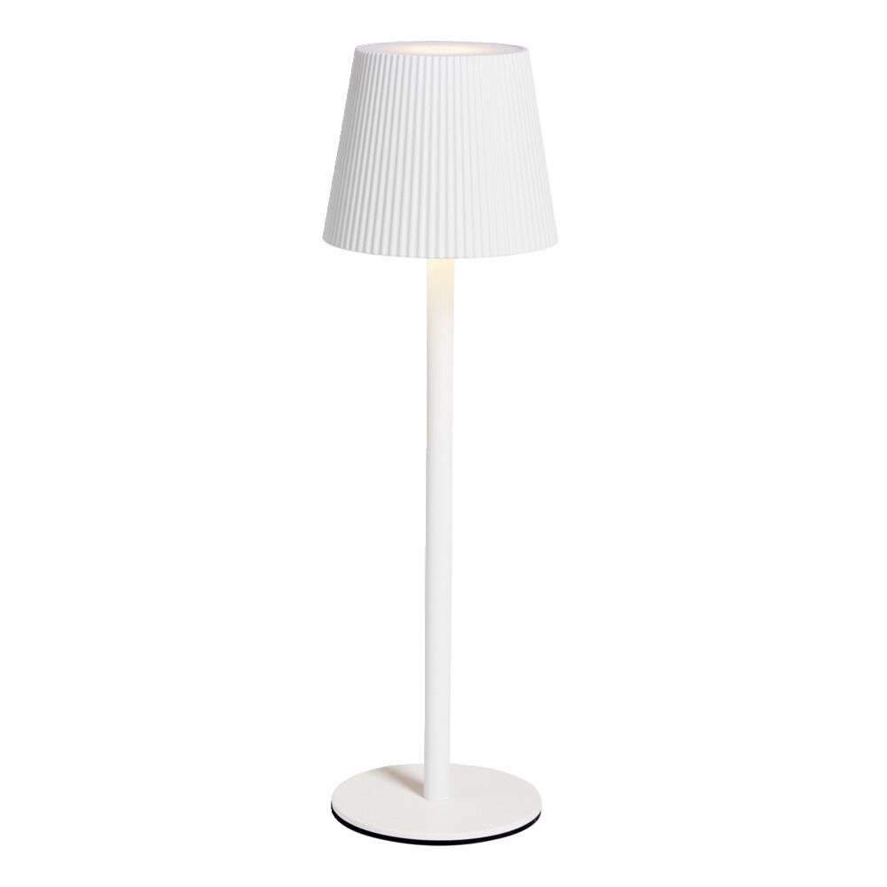 Lampe de table Talli USB tactile blanche Ø11xH37cm