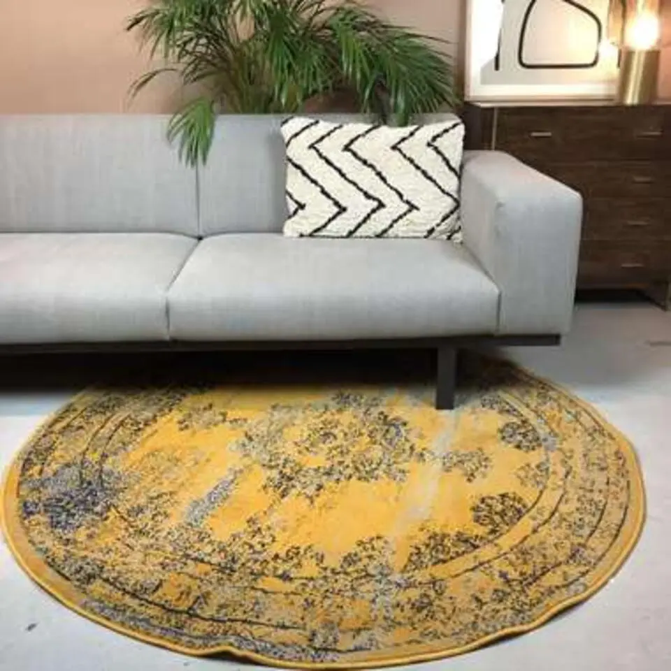 EVA Interior Vloerkleed Bloom - Geel 160 &Oslash; - (M)