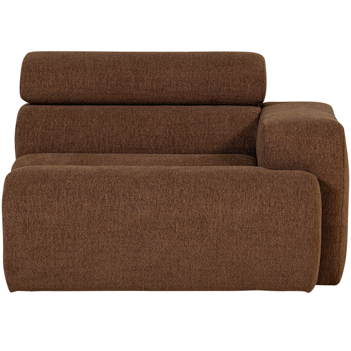 WOOOD 1-zits element bank arm rechts Novi - Polyester - Mokkabruin - 86x109x113