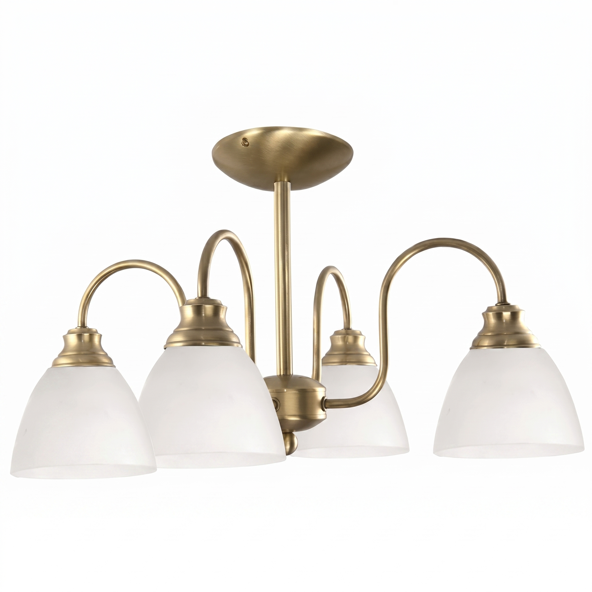 Lampa sufitowa EDYLIT biały klosz złota 3xE27 EDYLIT 4xE27 POSEJDON 7-611