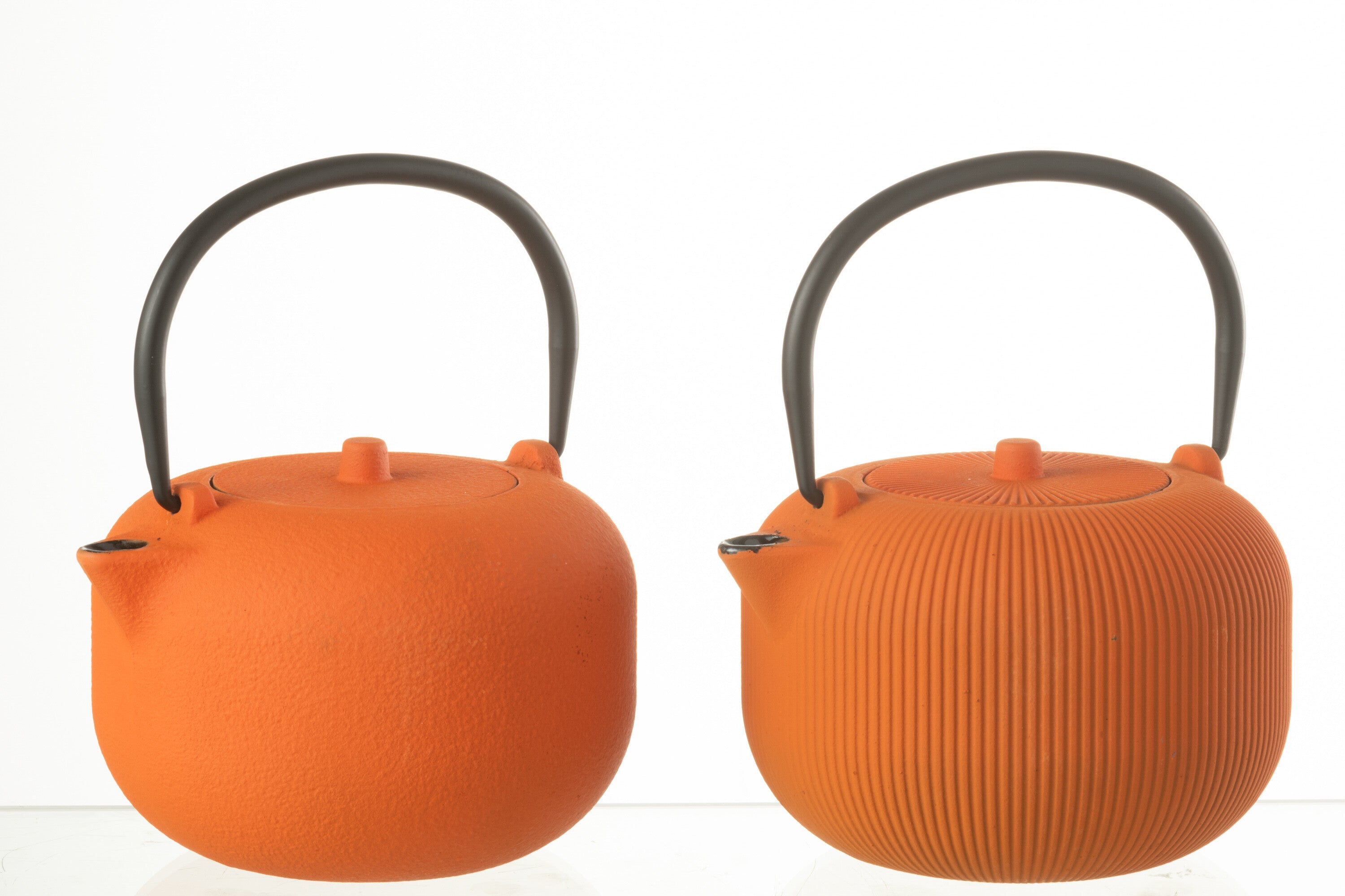 J-Line theepot - metaal - oranje - 2 stuks