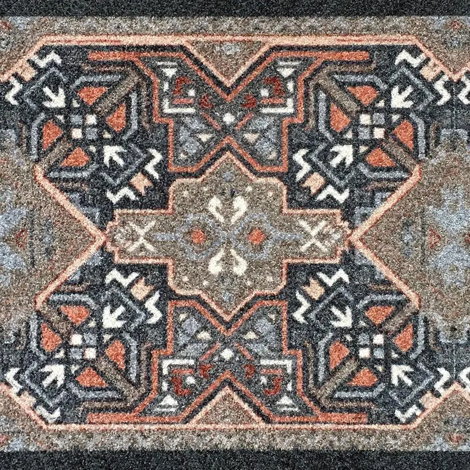 Deurmat Vintage Boho Kelim antraciet - 66x150 cm