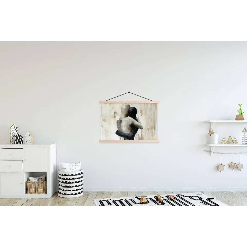 MuchoWow - Schoolplaat/ wandhanger - Abstract - Liefde - Zwart wit - M