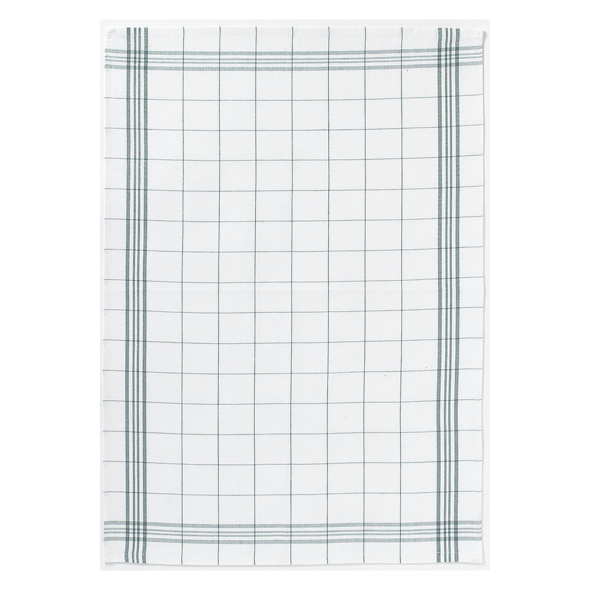 CARREAUX - Torchon  en coton gris 50 x 70