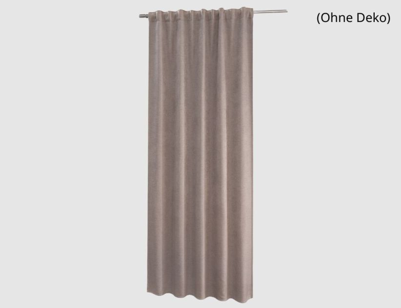Verdeckte Schlaufe Barcelona Taupe 245x135cm