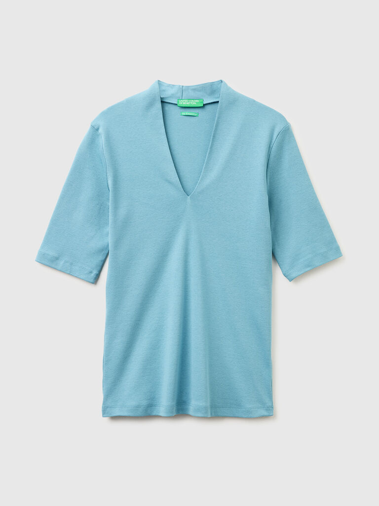 Slim fit t-shirt in long fiber cotton
