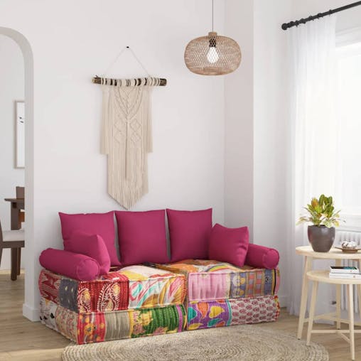 NNEVL 7 Piece Throw Pillow Set Pink Fabric