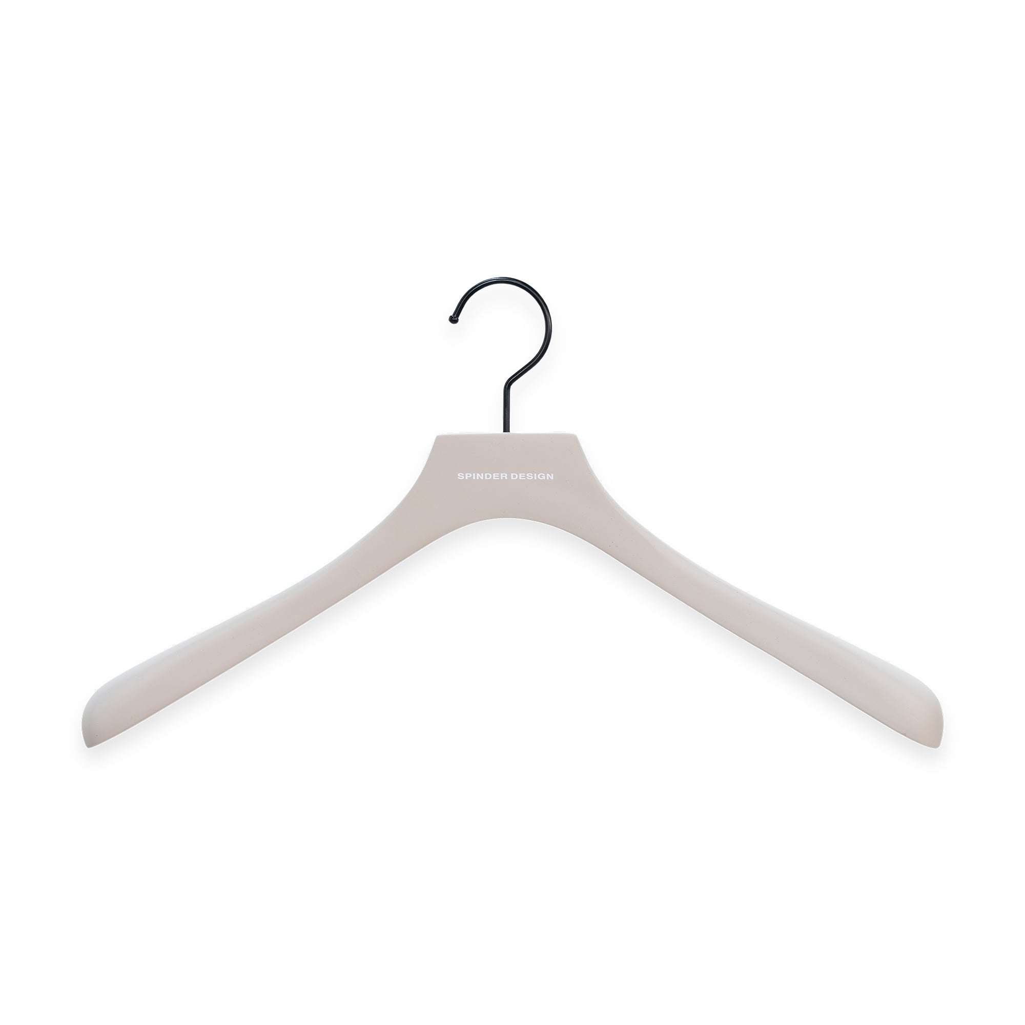 Spinder Design kledinghangers Lotus - Silky Taupe - set van 5 - Draaibare haak - anti slip coating