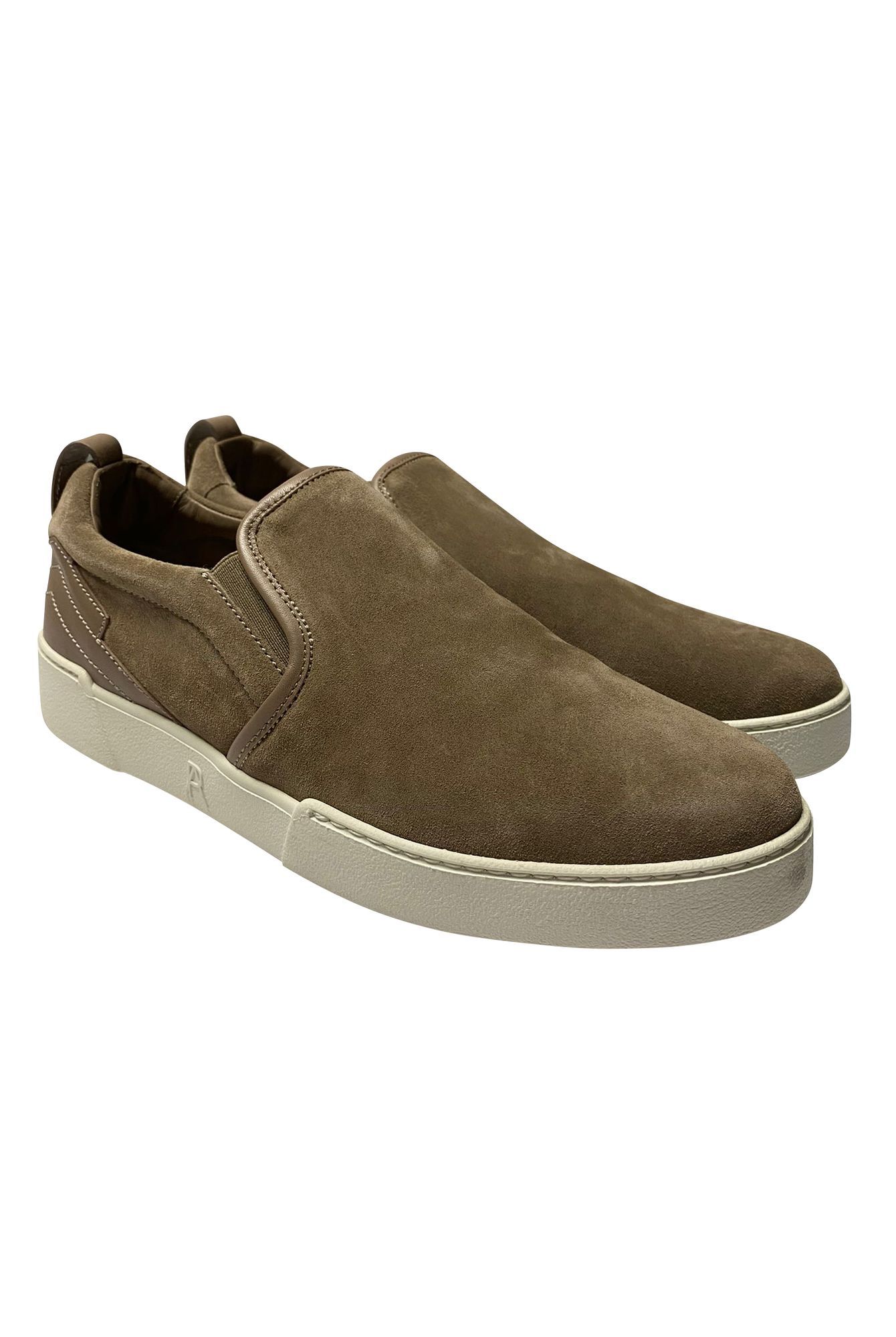 Paul Andrew Preloved Slip-On Sneakers in Khaki Suede