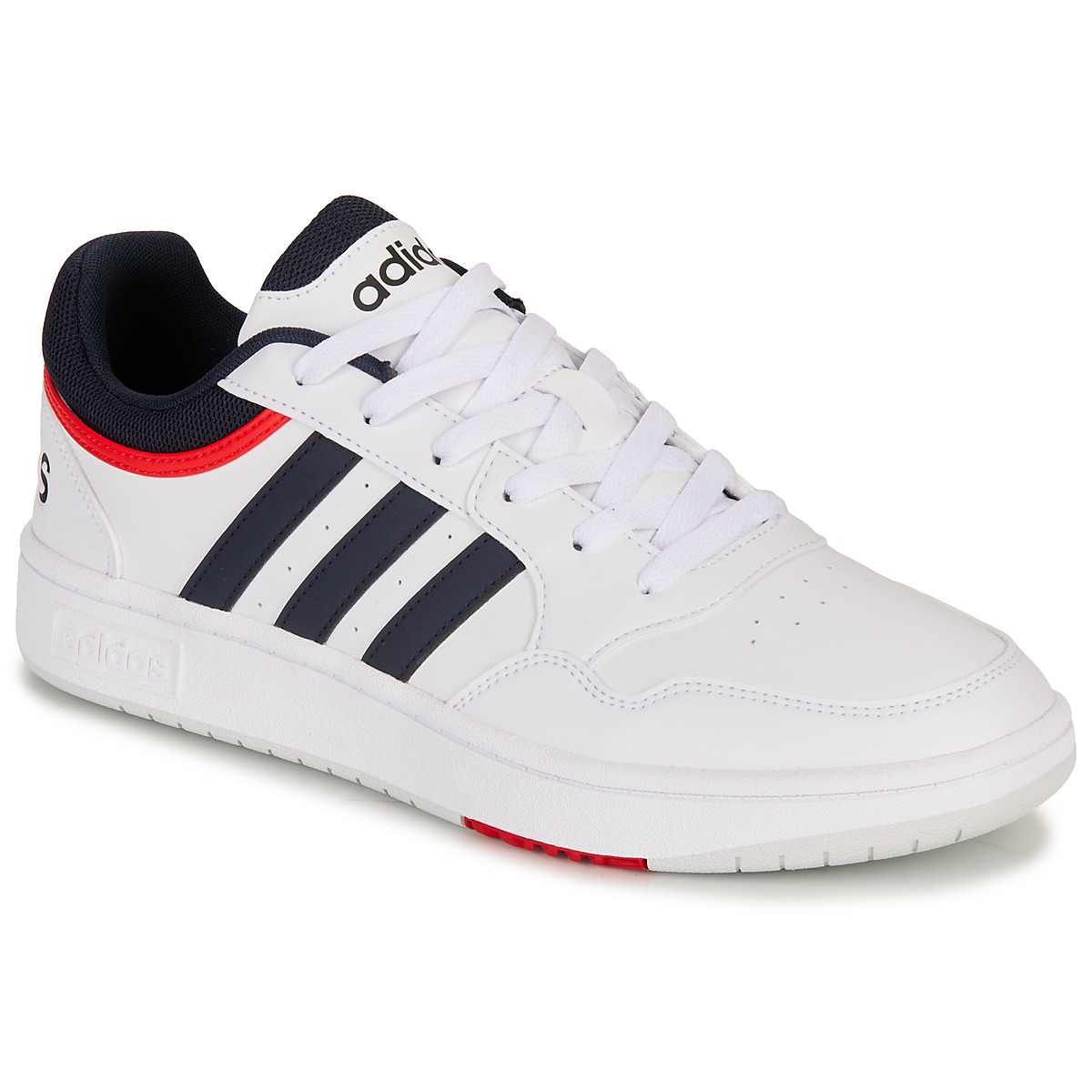 adidas - HOOPS 3.0 - White / Marine / Red