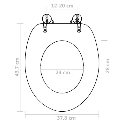 NNEVL WC Toilet Seat MDF Lid Starfish