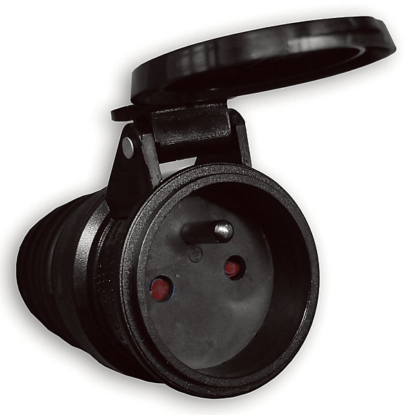 Fiche caoutchouc femelle 16A IP44 Zenitech