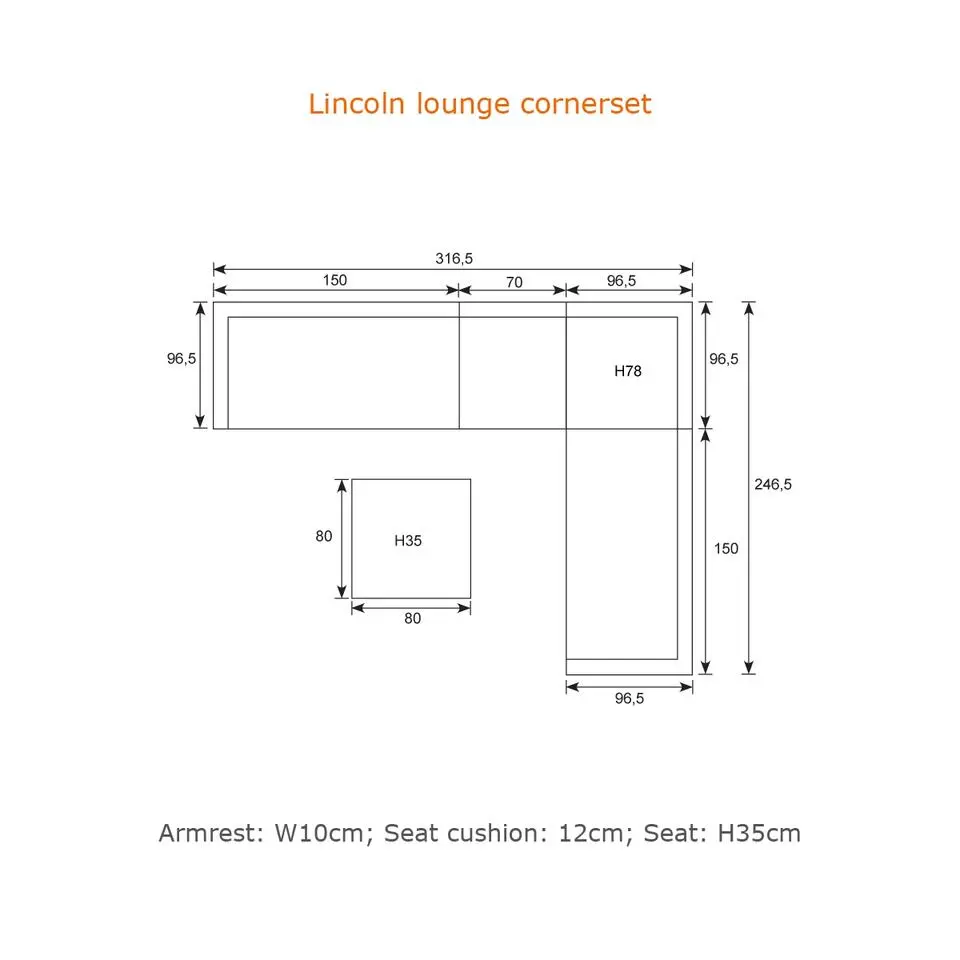 Garden Impressions Coba middenelement - donker grijs
