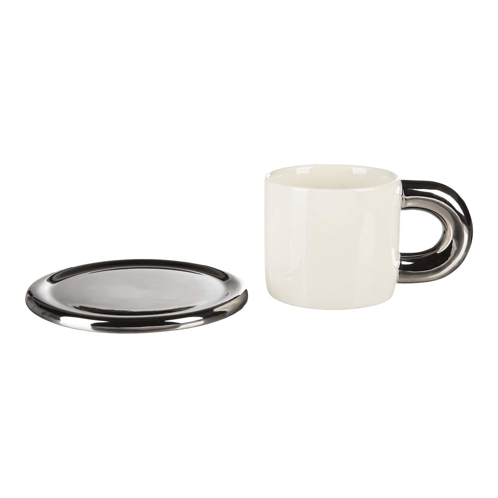 Tasse mit Untertasse Silber, 2 -tlg.
