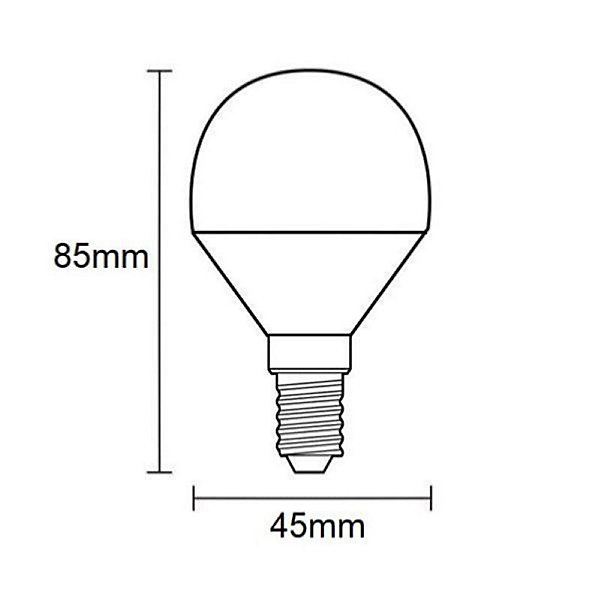 Ampoule LED E14 4W 220V G45 240 degrés (Pack de 10) - Blanc Froid 6000K - 8000K - SILAMP